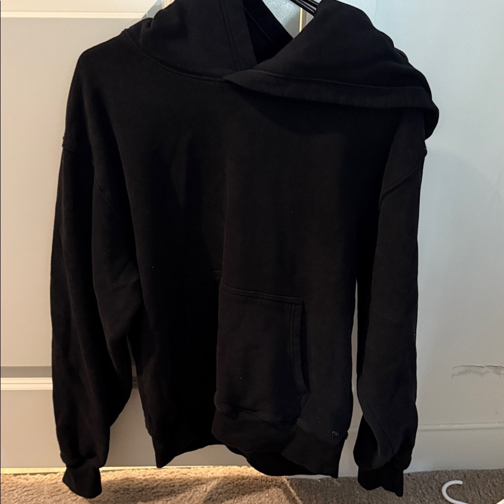 TNA Black Sweatshirt with Logo Detail